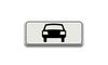 RVV Verkeersbord OB08 - Onderbord - Geldt alleen voor auto's personenauto's wit rechthoek breed